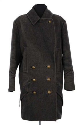 Manteau Isabel Marant Anthracite en Laine, taille S - Seconde Main