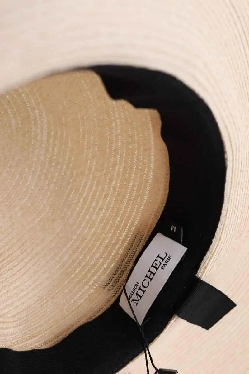 Chapeau Maison Michel Beige en Osier