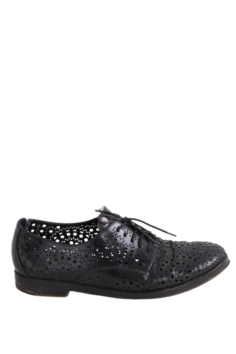 Chaussures à lacets Alaïa Noir en Cuir, taille 37 - Seconde Main