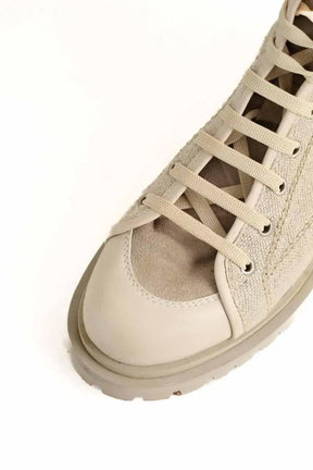 Chaussures à lacets Barbara Bui Beige en Tissu