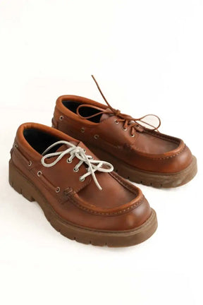 Chaussures à lacets Bottega Veneta Marron en Cuir