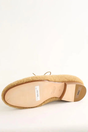 Chaussures à lacets Chloé Jessie Camel en Fourrure