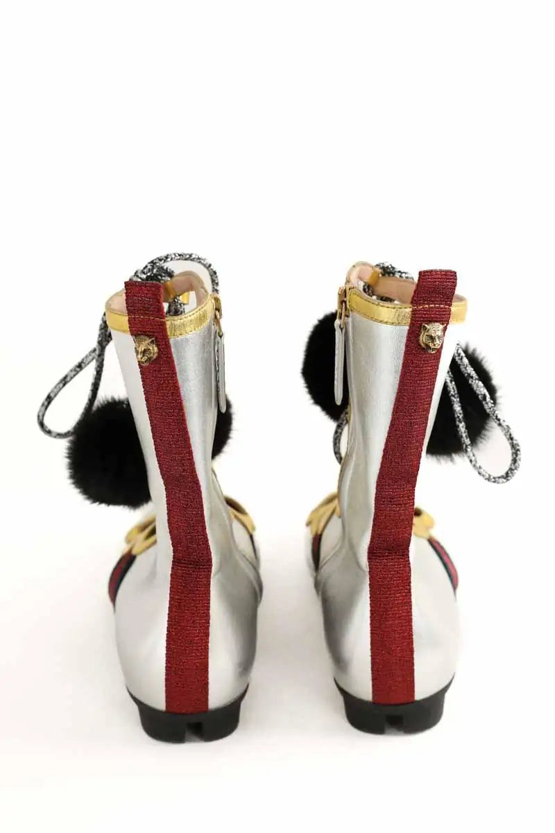 Chaussures à lacets Gucci Titan gladiator Gris en Cuir