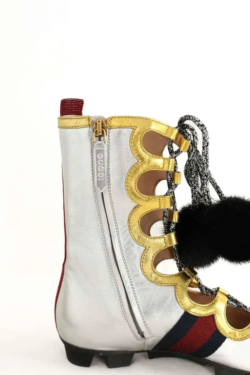 Chaussures à lacets Gucci Titan gladiator Gris en Cuir