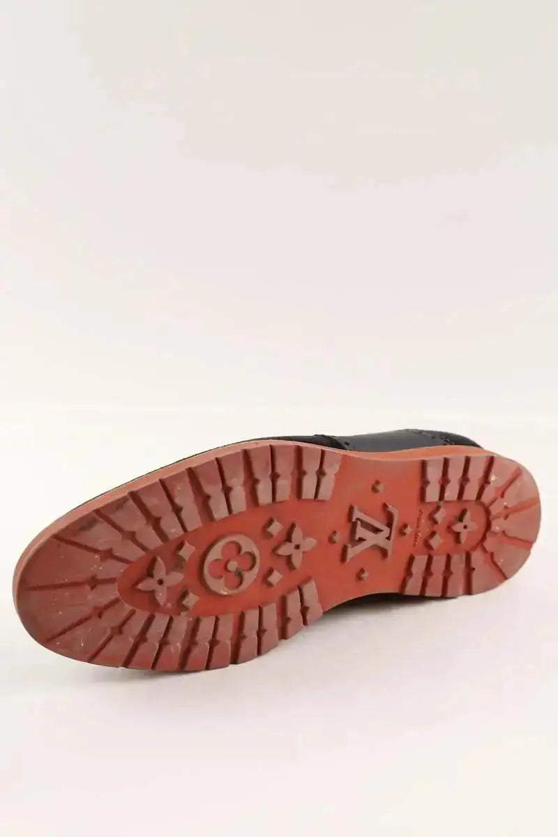 Chaussures à lacets Louis Vuitton Bleu en Daim