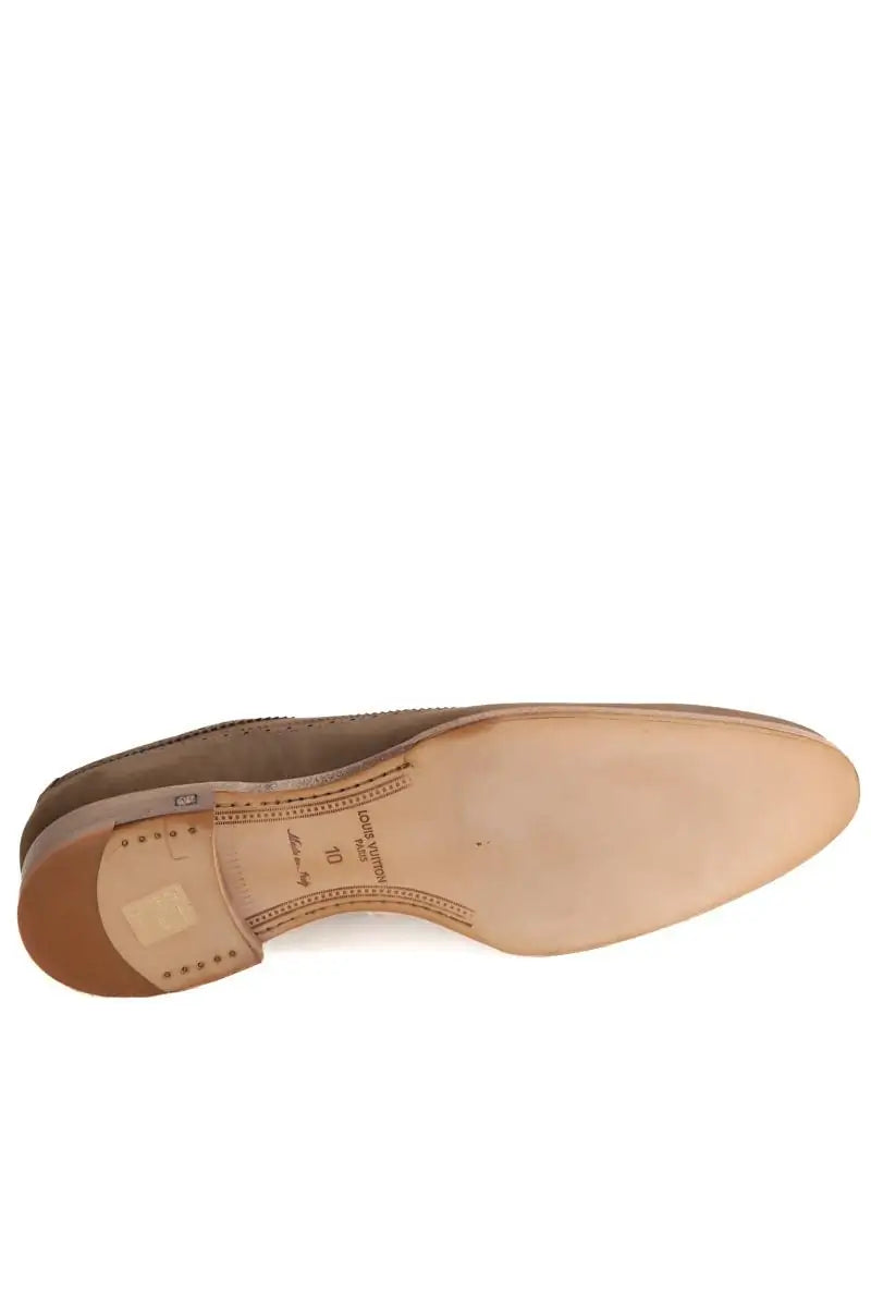 Chaussures à lacets Louis Vuitton Kaki en Cuir