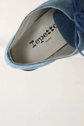 Chaussures à lacets Repetto Zizi Bleu en Tissu