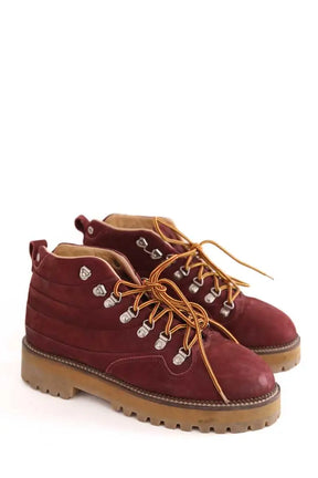 Chaussures à lacets Viga Bordeaux en Daim
