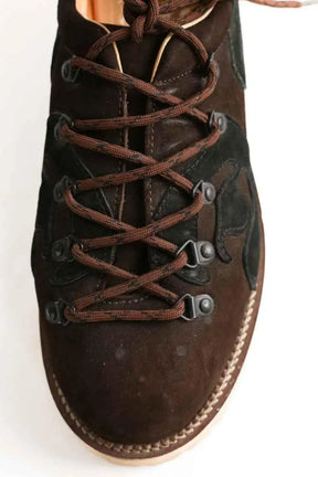Chaussures à lacets Viga Marron en Daim