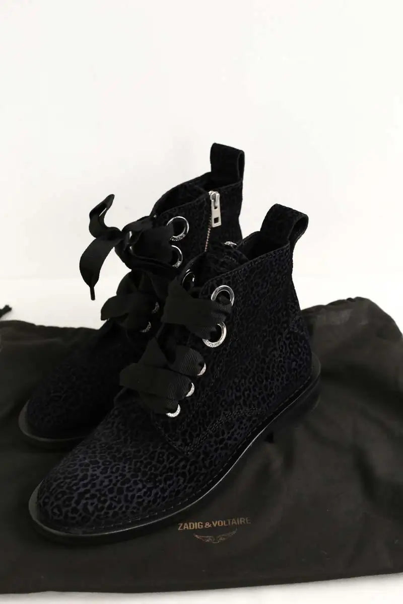 Chaussures à lacets Zadig & Voltaire Noir en Cuir