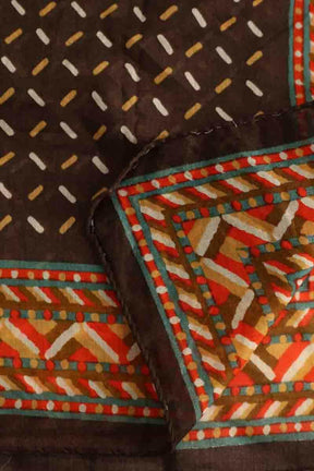 Chèche Yves Saint Laurent Marron en Coton