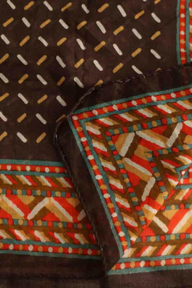 Chèche Yves Saint Laurent Marron en Coton