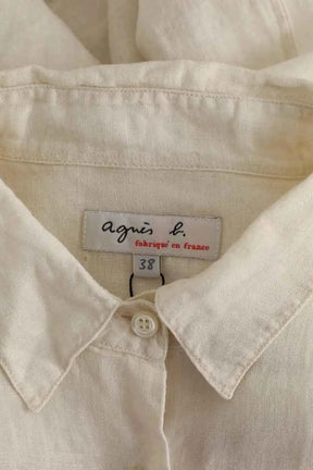 Chemise Agnès B. Ecru en Lin