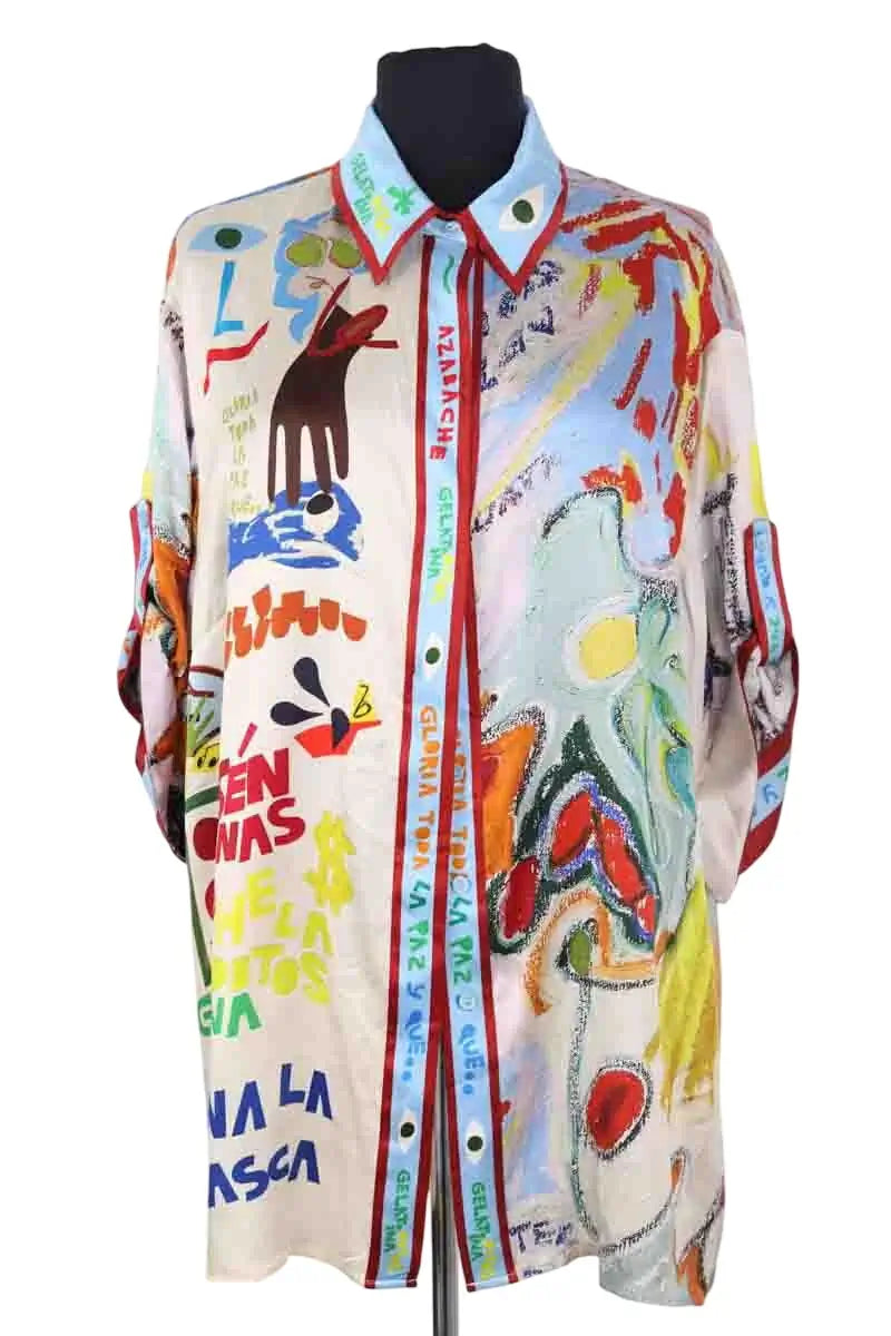 Chemise Alemais Multicolore en Soie, taille XL - Seconde Main