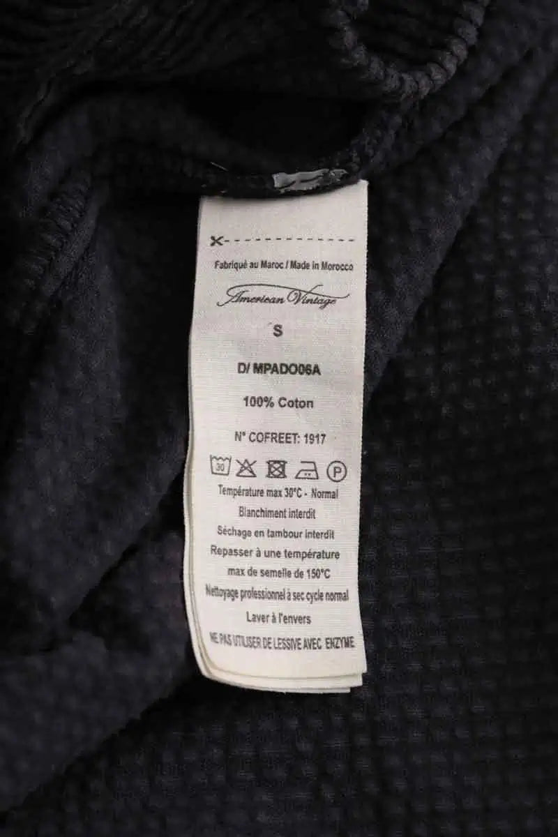 Chemise American Vintage Anthracite en Coton