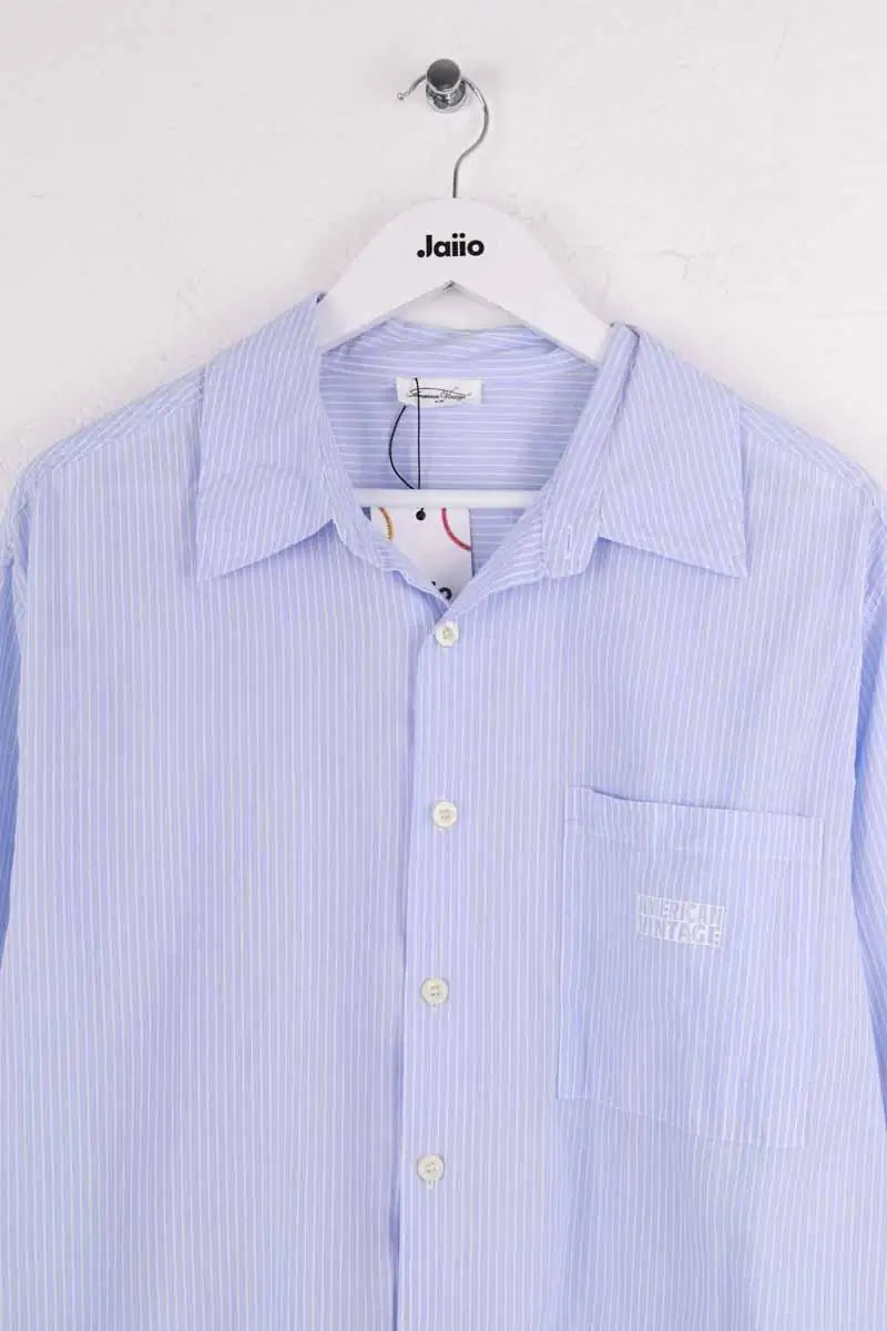 Chemise American Vintage Bleu en Coton