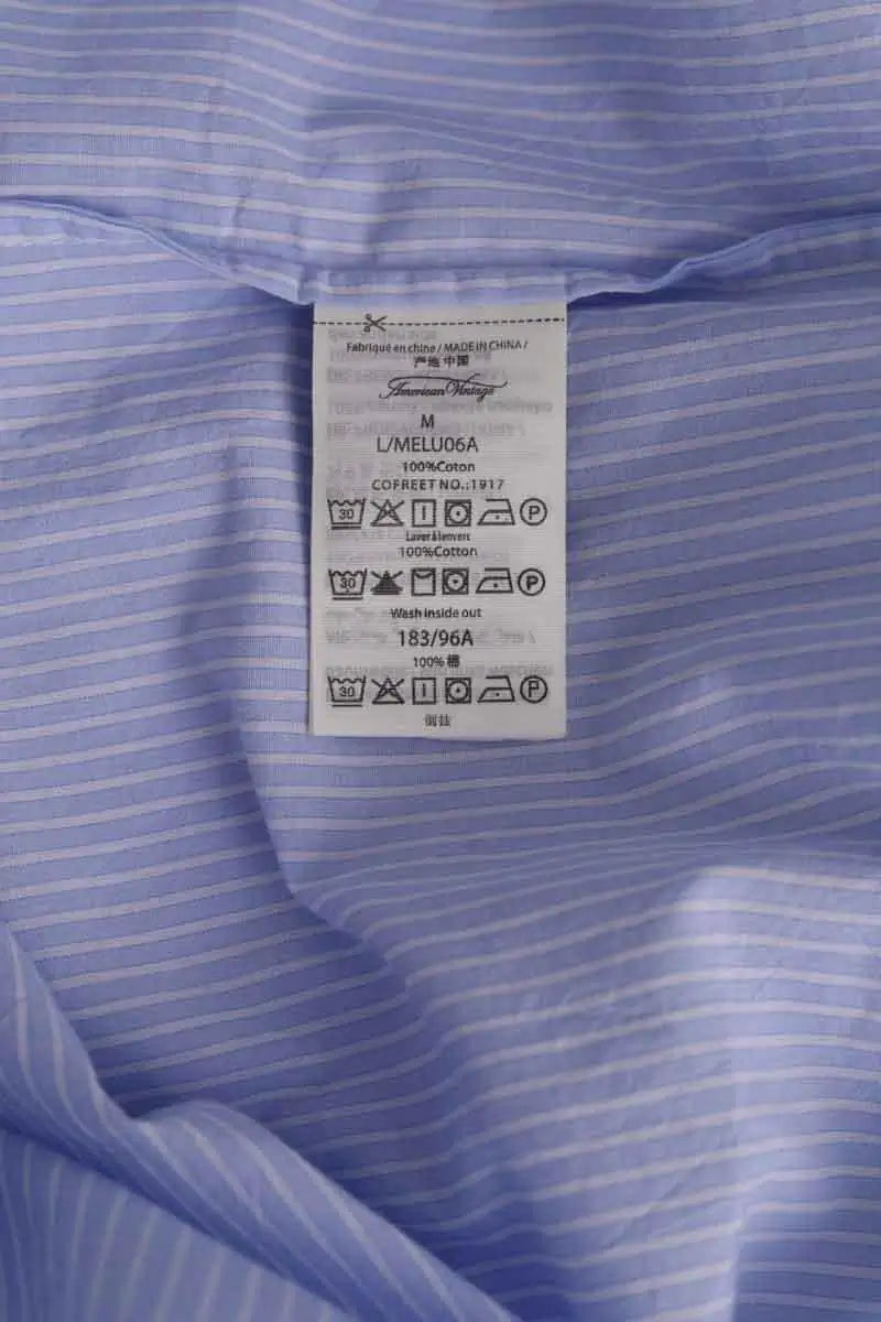 Chemise American Vintage Bleu en Coton