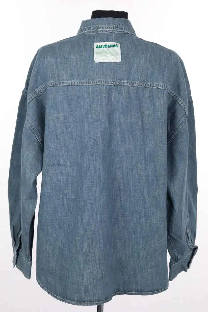 Chemise American Vintage Bleu en Coton
