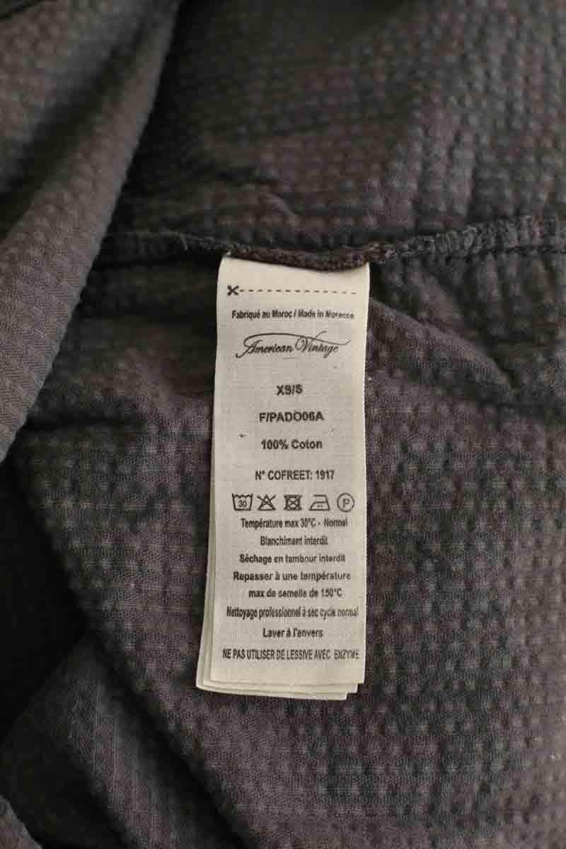 Chemise American Vintage Gris en Coton