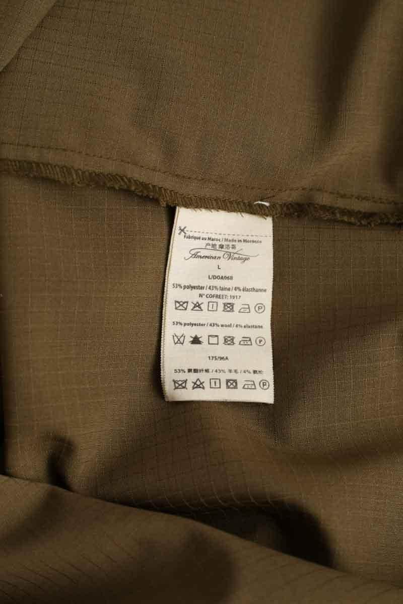 Chemise American Vintage Kaki en Synthétique