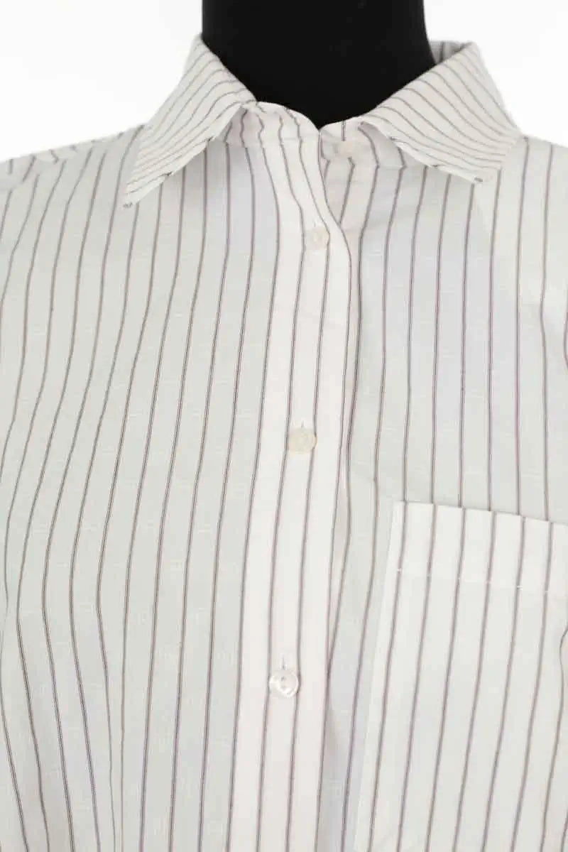 Chemise Anine Bing Monogram stripe Blanc en Coton