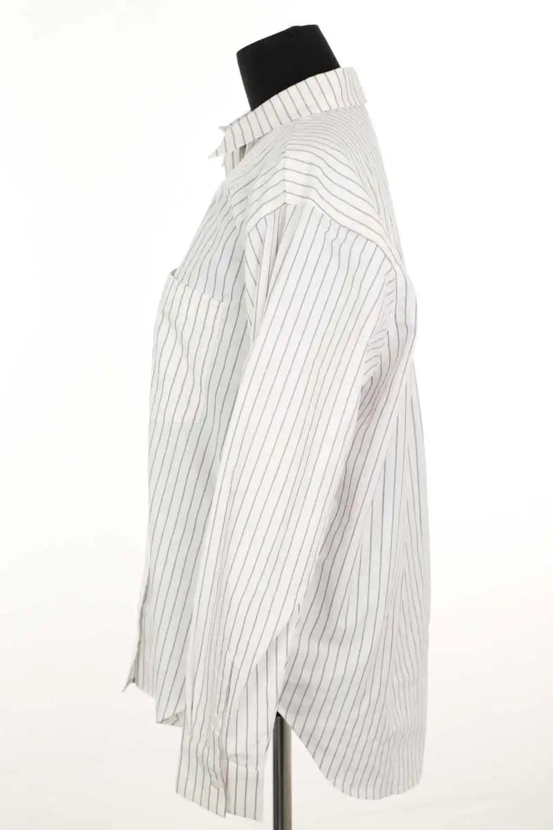Chemise Anine Bing Monogram stripe Blanc en Coton