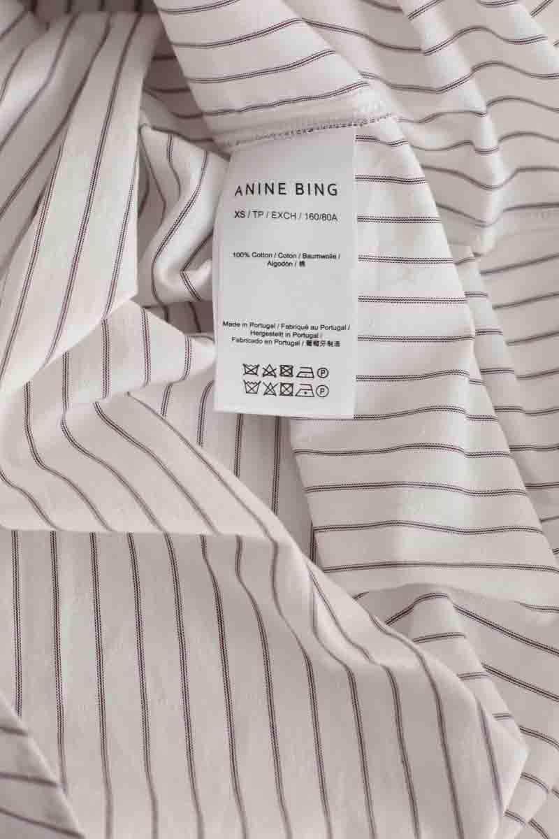 Chemise Anine Bing Monogram stripe Blanc en Coton