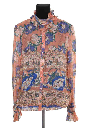 Chemise Antik Batik Rose en Viscose, taille L - Seconde Main
