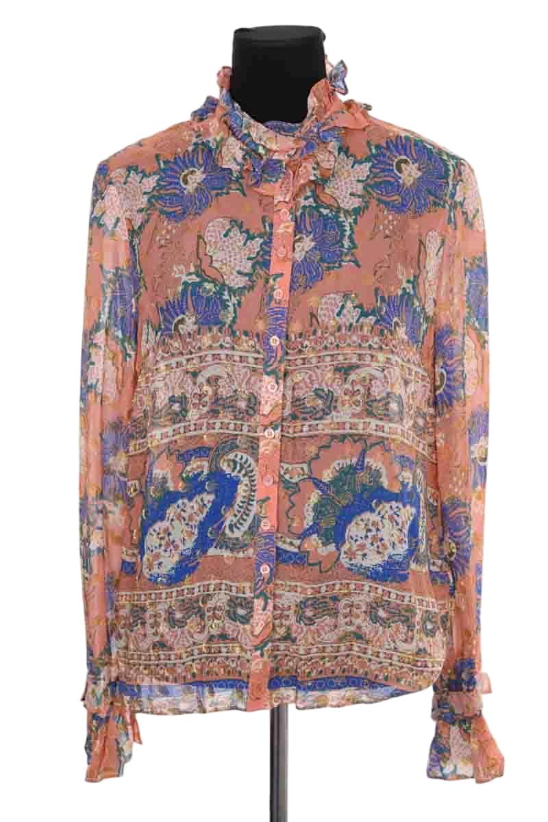 Chemise Antik Batik Rose en Viscose, taille L - Seconde Main