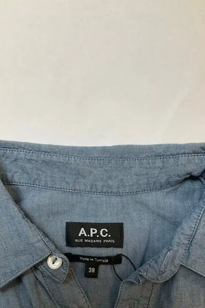 Chemise APC Bleu en Coton