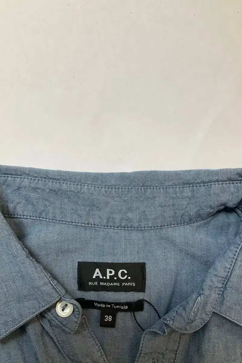 Chemise APC Bleu en Coton