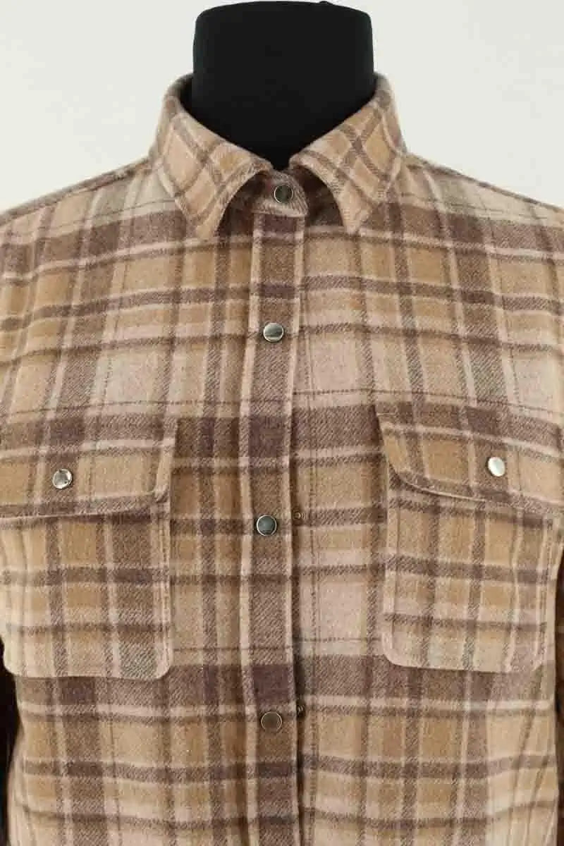 Chemise APC Marron en Laine