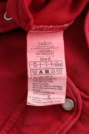 Chemise Ba&Sh Rouge en Coton