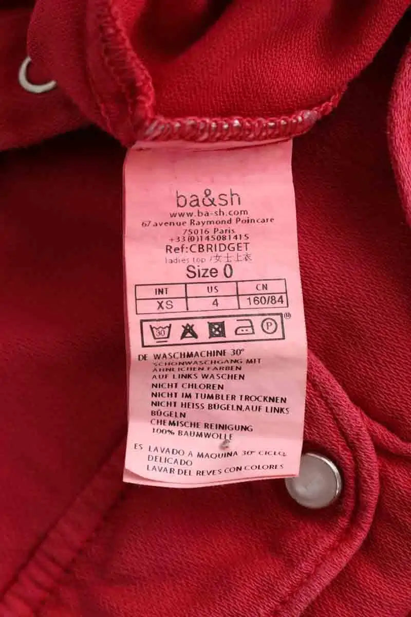 Chemise Ba&Sh Rouge en Coton