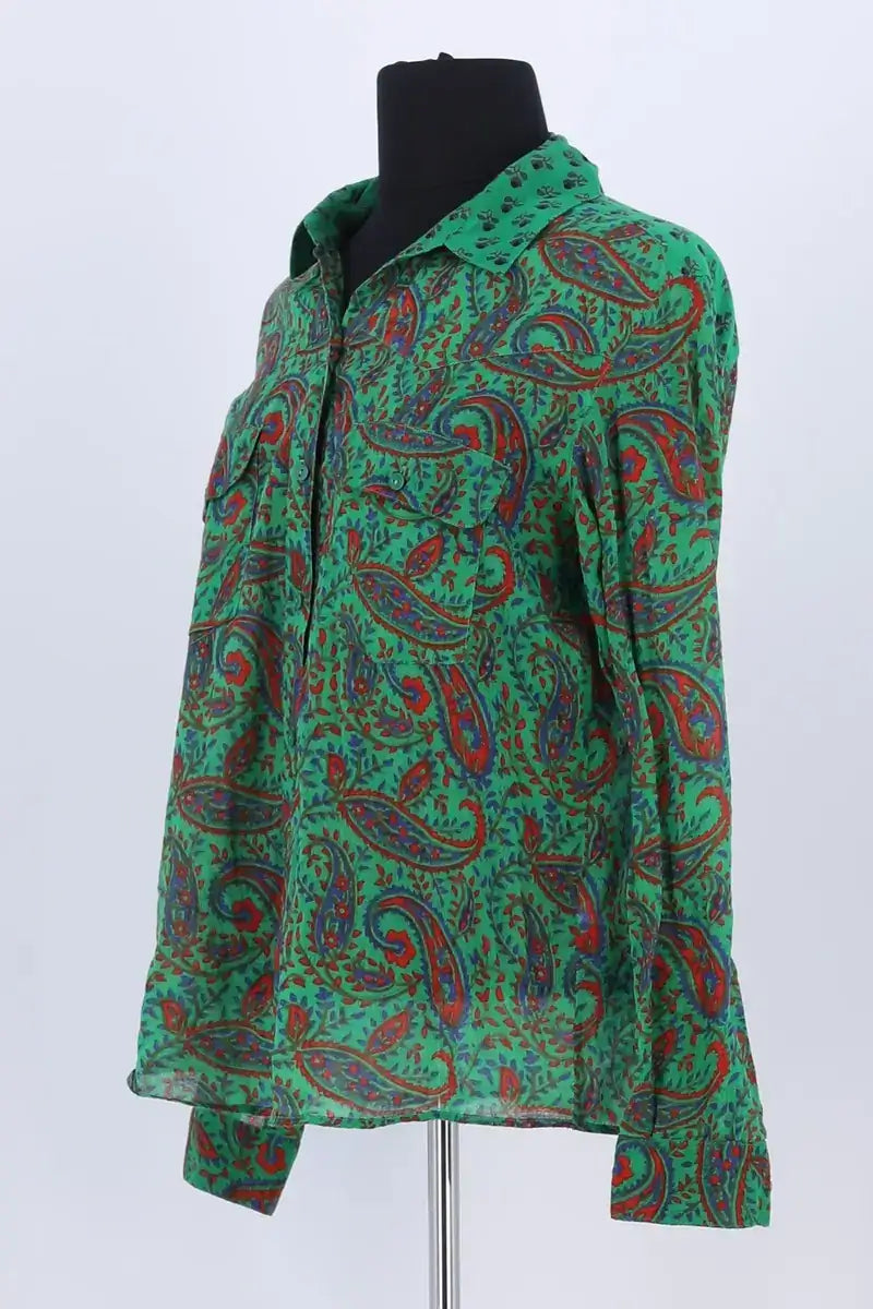 Chemise Ba&Sh Vert en Coton