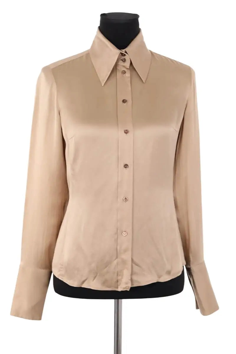 Chemise Boss Beige en Soie, taille S - Seconde Main