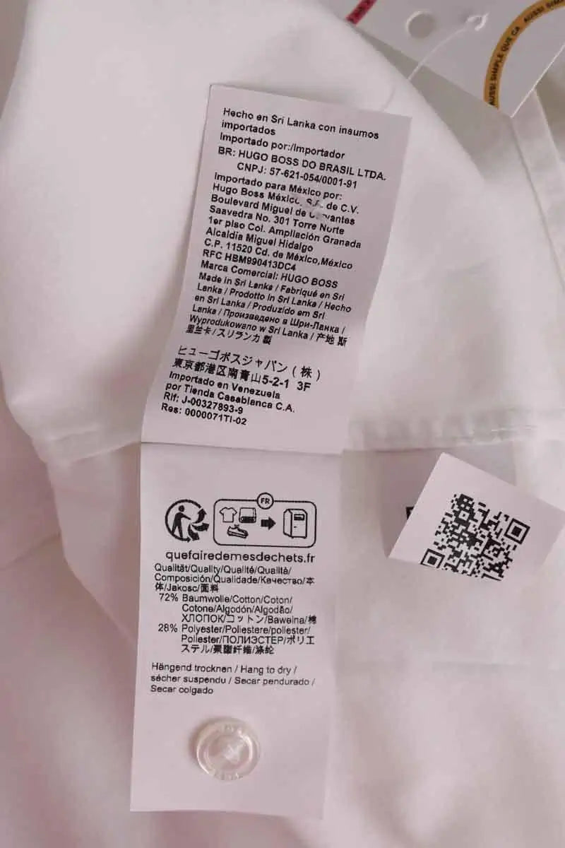 Chemise Boss Blanc en Coton