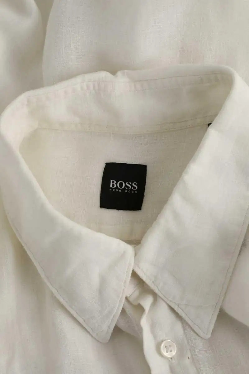 Chemise Boss Blanc en Lin