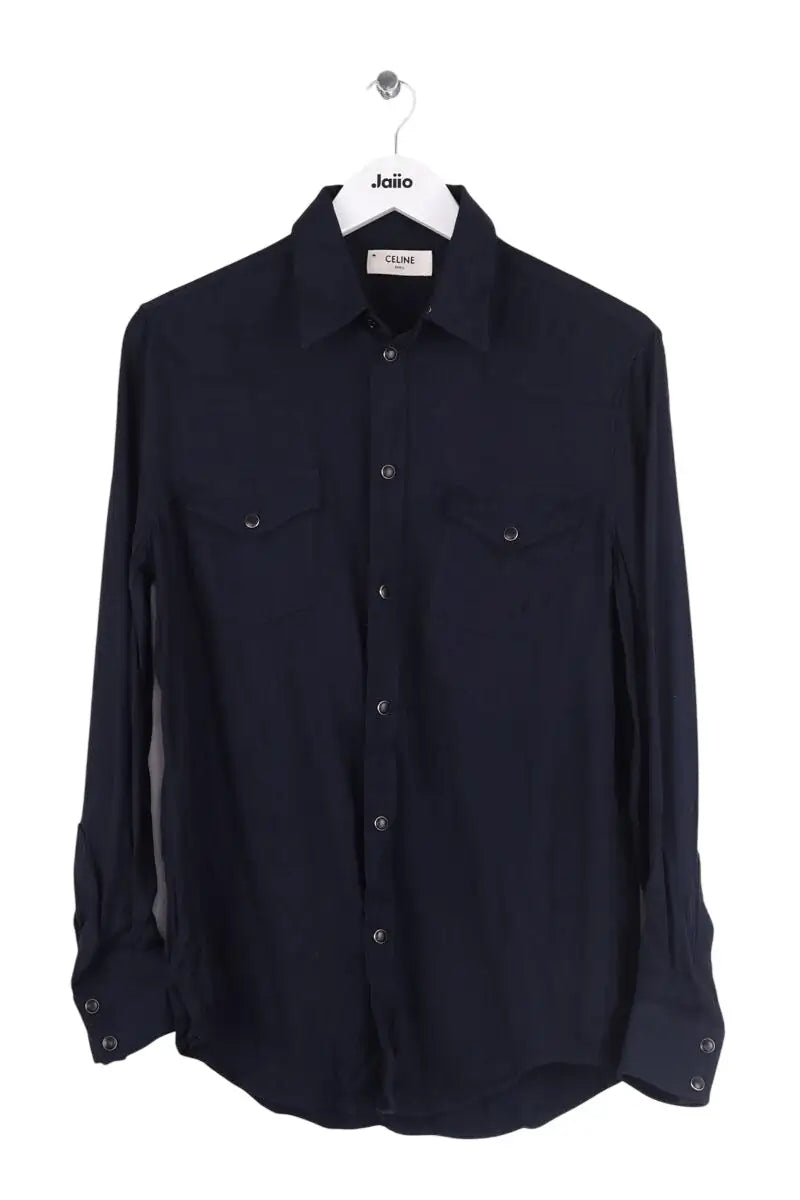 Chemise Celine Bleu en Synthétique, taille M - Seconde Main