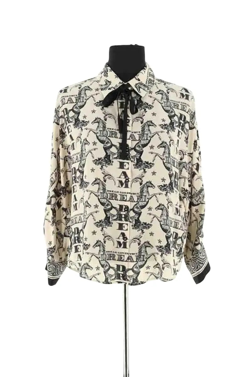 Chemise Claudie Pierlot Beige en Soie, taille S - Seconde Main
