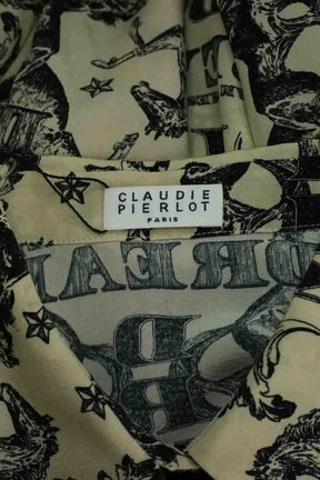 Chemise Claudie Pierlot Beige en Soie