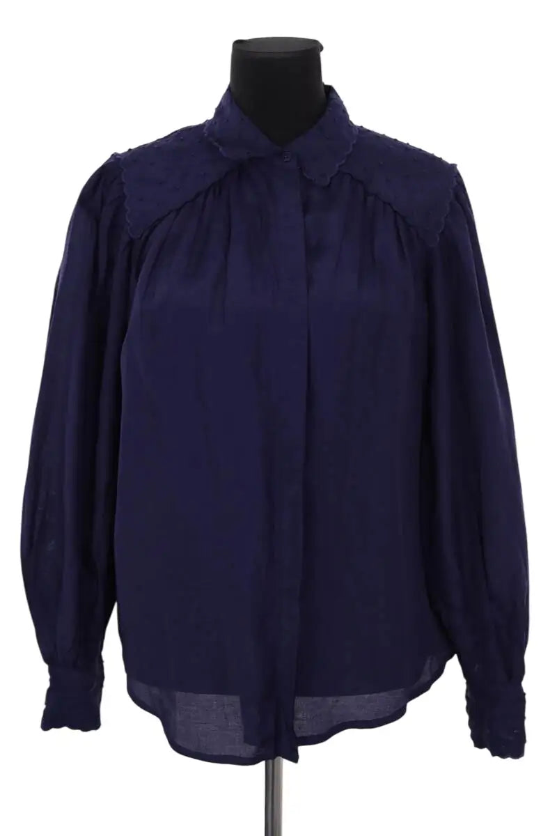 Chemise Claudie Pierlot Marine en Viscose, taille M - Seconde Main