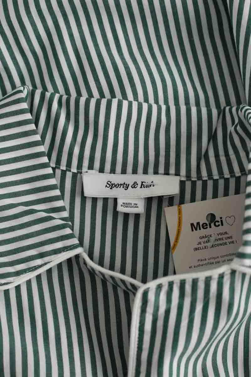 Chemise de pyjama Sporty & Rich Vert en Coton