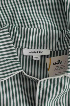 Chemise de pyjama Sporty & Rich Vert en Coton