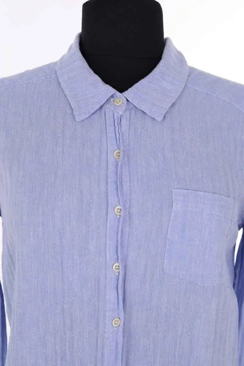 Chemise Des Petits Hauts Bleu en Coton