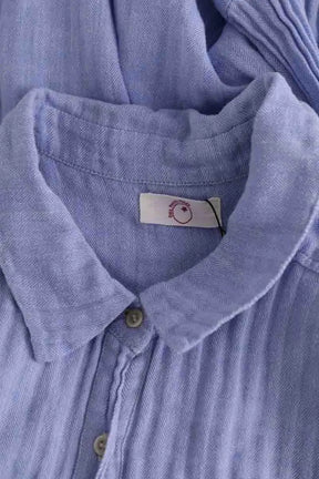 Chemise Des Petits Hauts Bleu en Coton