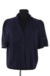 Chemise Des Petits Hauts Marine en Coton, taille S - Seconde Main