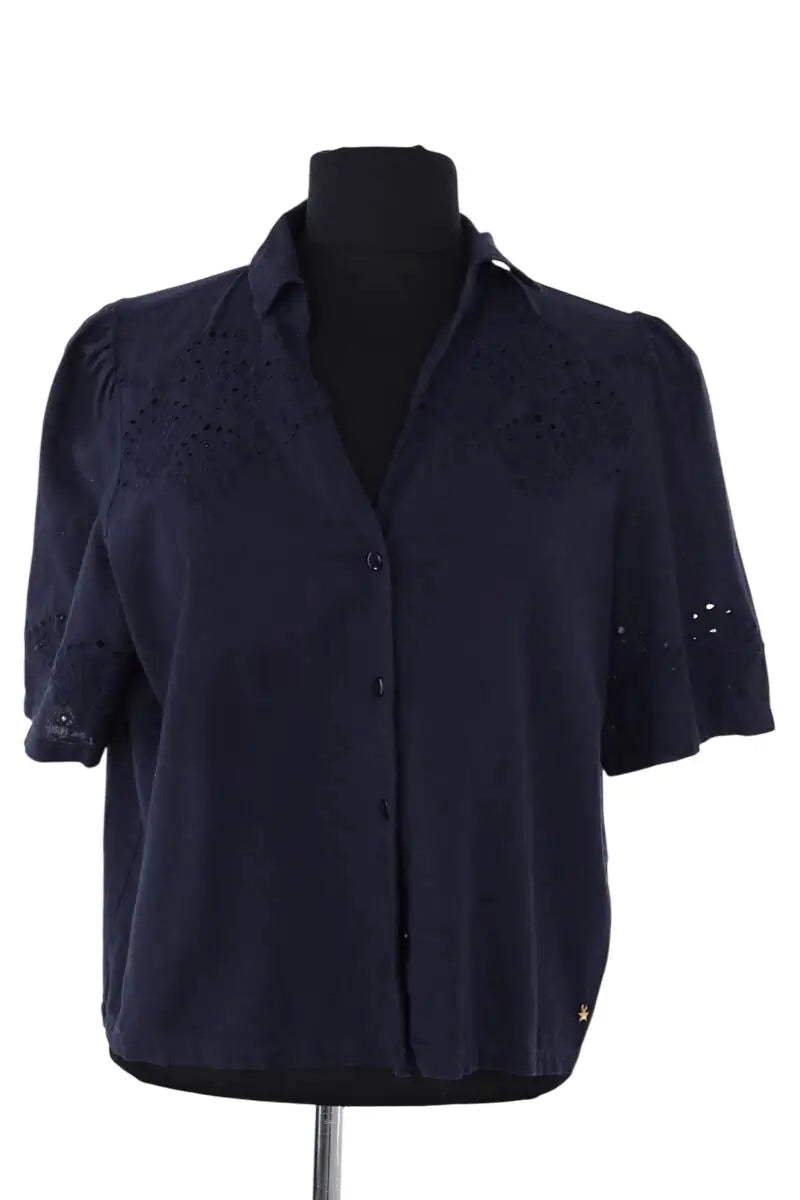 Chemise Des Petits Hauts Marine en Coton, taille S - Seconde Main