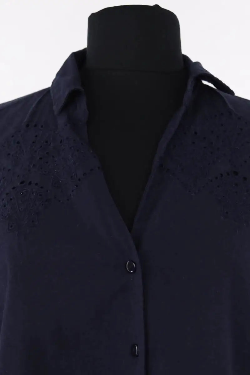 Chemise Des Petits Hauts Marine en Coton