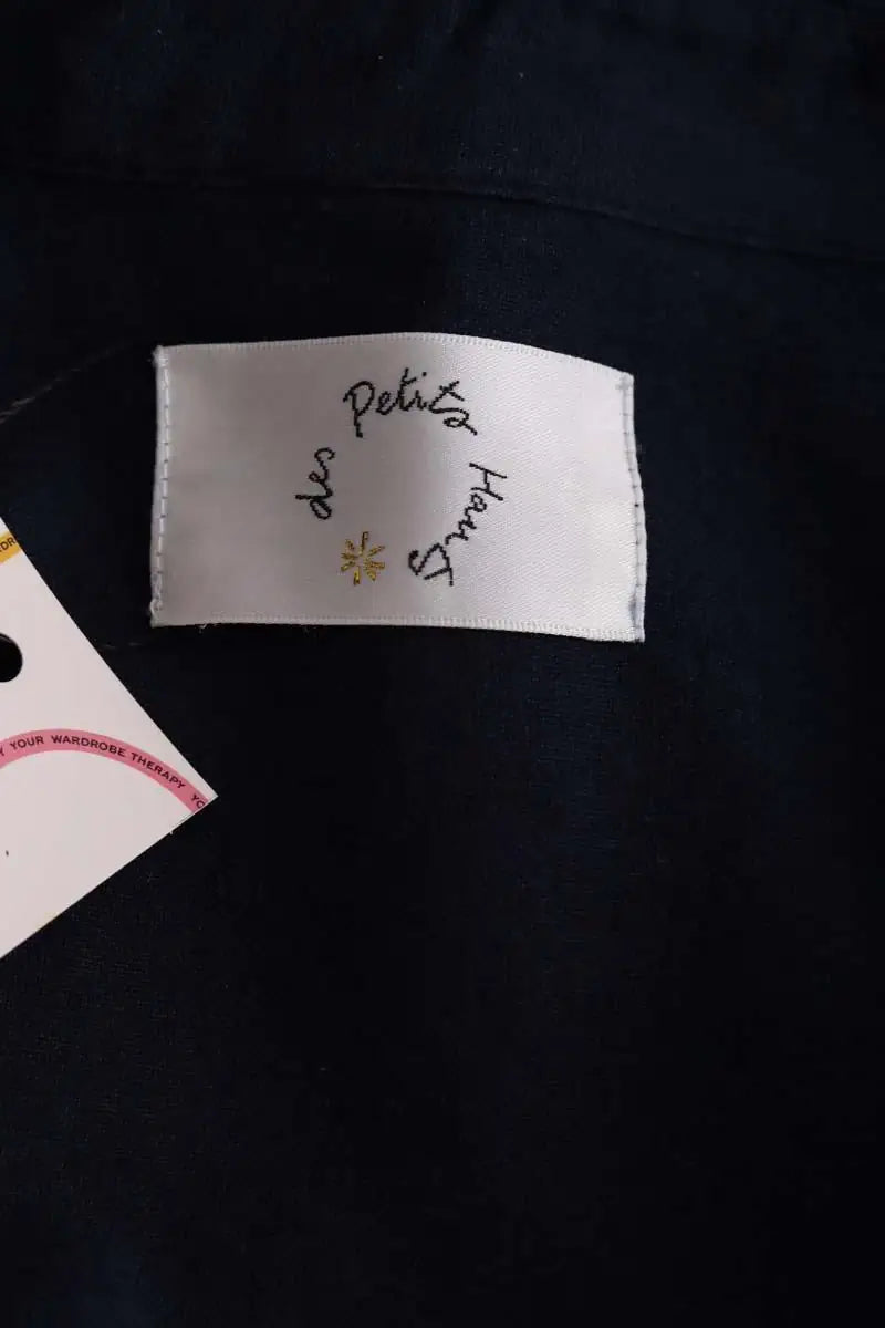 Chemise Des Petits Hauts Marine en Coton